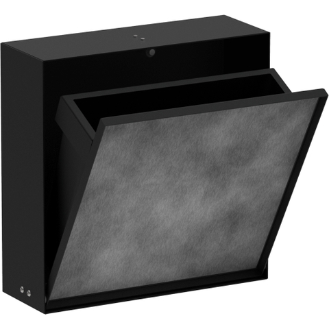 Hansgrohe XtraStoris Rock Poubelle - 30x30x10cm - porte carrelable - noir mat SW1590313