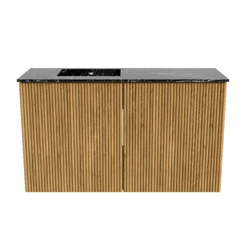 Mondiaz JOYA-DLUX Meuble de toilette 70cm - couleur Chêne - Vasque FAYE position Gauche 1 trou de robinet couleur Lava SW1422063