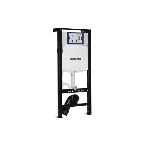 QeramiQ Dely Toiletset - 36.3x51.7cm - diepspoel - rimless - Geberit UP320 plieger inbouwreservoir - softclose toiletzitting - mat witte bedieningsplaat - rechtehoekige knoppen - mat wit SW1413234