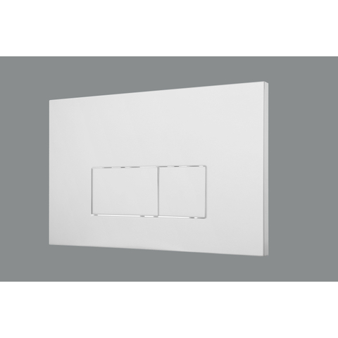 QeramiQ Push Bedieningsplaat - voor Geberit UP320 inbouwreservoir - dualflush - rechthoekige knoppen - kunststof wit glans SW706187