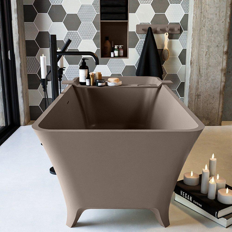 MONDIAZ LUNDY Baignoire îlot - 170x75cm - Smoke SW491593
