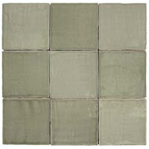 SAMPLE Ceralto Nordico Line Wandtegel 13x13cm 8.5mm witte scherf Verde SW914459