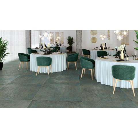 ÉCHANTILLON Ceralto Briano Urban Carreau décoratif 100x100cm 8.5mm rectifié R10 grès cérame Carpet Verderame SW914522