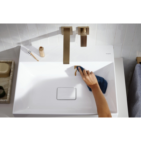 Hansgrohe Metropol 1 greeps wastafelkraan - afbouwdeel - met voorsprong 225 mm en afvoerplug - geborsteld brons SW358689