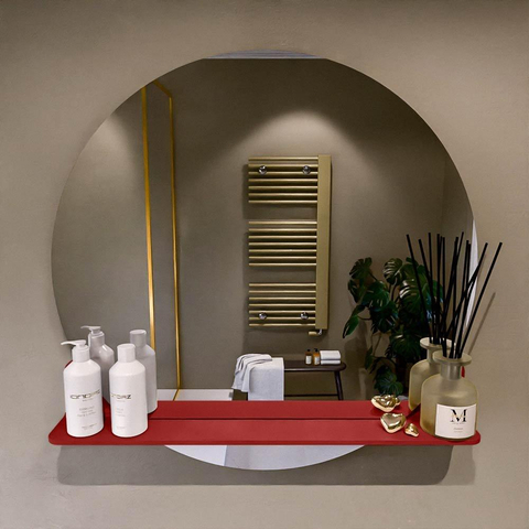 Mondiaz SPOT miroir – Ø 80 cm – avec tablette – Fire (rouge) SW1235526