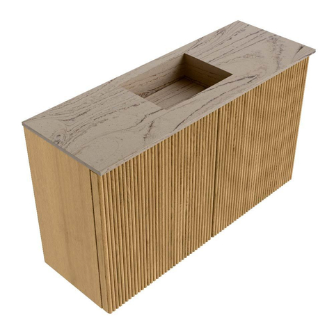 Mondiaz JOYA-DLUX 70cm meuble de toilette - couleur Chêne - Vasque FAYE position Milieu Sans trou de robinet couleur Arène SW1426233