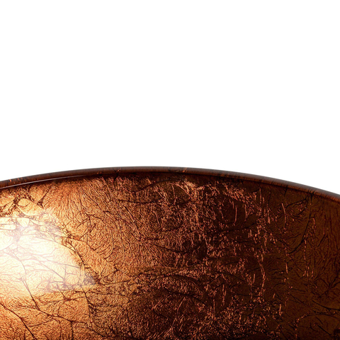Saniclass Pesca Vasque à poser - 30x10,5cm - rond - verre trempé - marron rouge SW213533