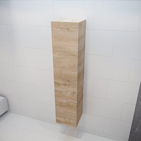 MONDIAZ BEAM Armoire colonne - 160cm - 2 portes - Chêne lavé SW410035