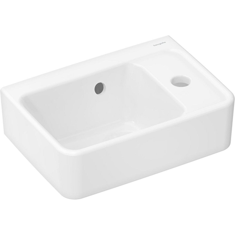 Hansgrohe Xanuia Q Wastafel/Fontein - 36x25cm - 1 kraangat - met overloop - glans wit SW1165060