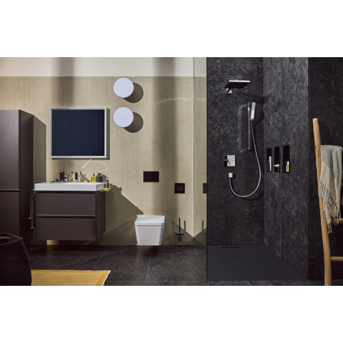 Hansgrohe Fixfit Square muuraansluitbocht - met terugslagklep - hoogglans chroom 0605348