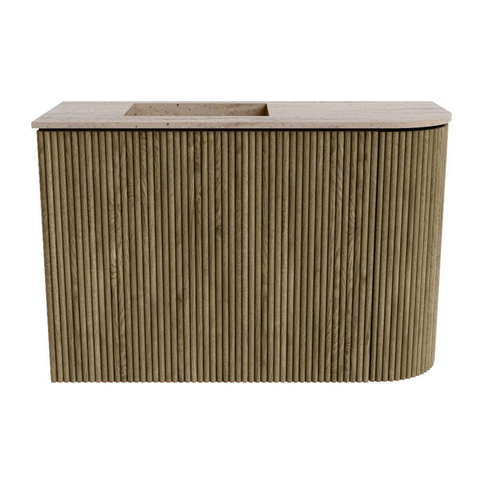 Mondiaz JOYA-DLUX Meuble de salle de bains - 61,6cm - arrondi droit couleur Dusk - Vasque FAYE position Gauche 1 trou de robinet couleur Saba SW1426082