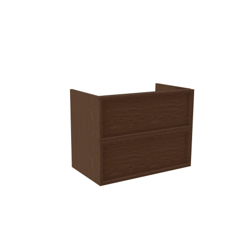 Saniclass Holz Frame Meuble sous lavabo - 80x45x60cm - 2 tiroirs - noyer pur SW1578592