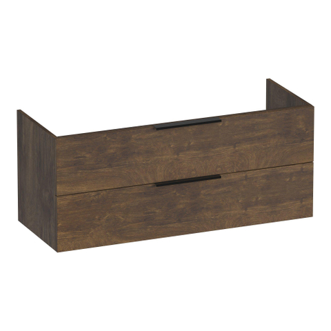 BRAUER Elevate meuble sous-lavabo 120 sans poignées rapportées 2 tiroirs à fermeture douce et 1 évidement pour siphon - Grove SW1200089