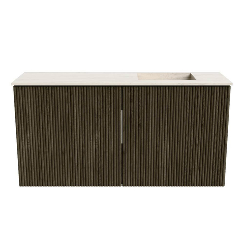 Mondiaz JOYA-DLUX 80cm toiletmeubel - kleur Shadow - Wastafel FAYE positie Rechts 1 kraangat kleur Meli. SW1424886
