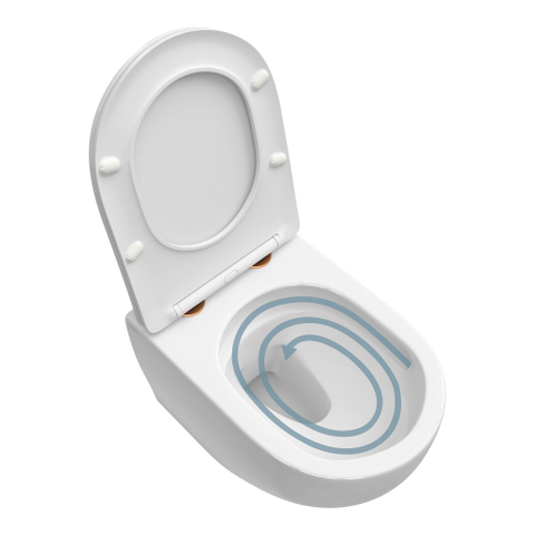 BRAUER Tornado WC suspendu - incl. abattant avec fixations en six couleurs disponibles - Céramique - Blanc SW1443566