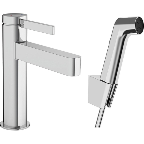 Hansgrohe Finoris 1-gr wastafelkraan 110 met bidet handdouche en doucheslang 160cm chroom SW1567454
