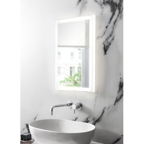 Crosswater Dune Spiegel - 40x60x3.4cm - met direct dimbaar LED verlichting 3000K tot 6200K - aluminium (zilver) SW487186