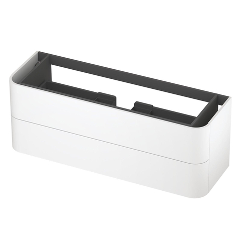 INK Concept R Wastafelonderkast - 140x45x52cm - 2 lades - opliggende grepen - afgeronde hoeken - MDF lak - mat wit SW1405456