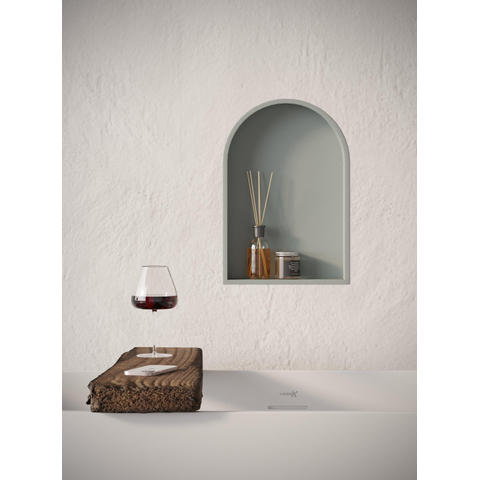 Looox Storage collection Niche encastrable - 32x47x7cm - arcade - vert doux mat SW1444050