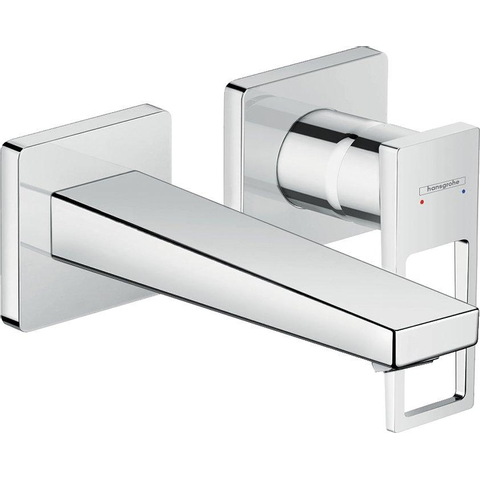 Hansgrohe Metropol Inbouw wastafelmengkraan - afbouwdeel - wandmontage uitloop 165mm - hoogglans chroom SW99751