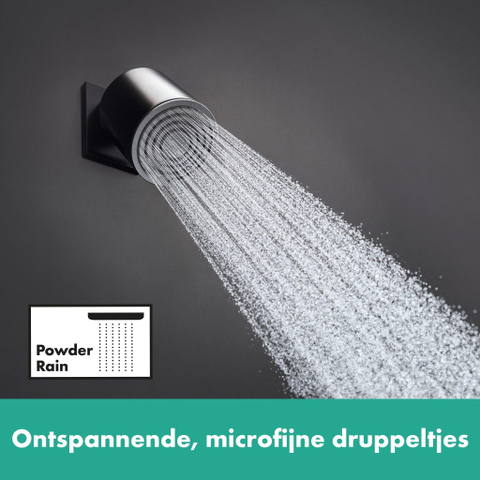 Hansgrohe Pulsify s - hoofddouche 10.5cm - 1jet green - zonder arm - ecosmart - mat zwart SW651484