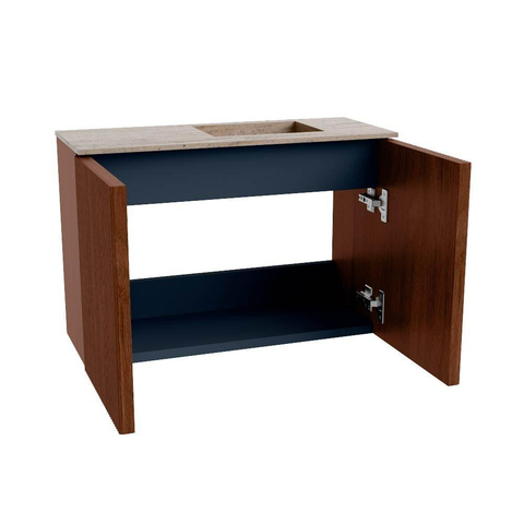 Mondiaz JOYA-DLUX 60cm meuble de salle de bains - couleur Ruby - Vasque FAYE position Droite Sans trou de robinet couleur Saba. SW1425574