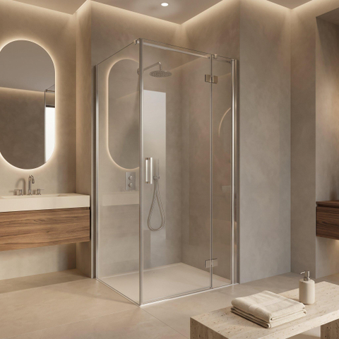 Fortifura Galeria Douchecabine - 100x80x200cm - profiel veiligheidsglas - antikalk - chroom SW1224372