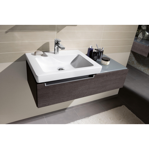 Villeroy & Boch Subway 2.0 lavabo à poser sur meuble - 60x47cm - 1 trou de robinetterie avec trop-plein ceramic+ blanc 1024107
