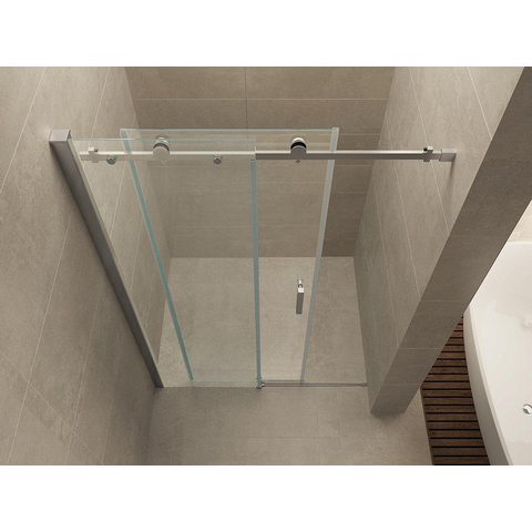 Wiesbaden Slide Nis schuifdeur - 140x200cm - 8mm - nano helder glas - chroom SW62385