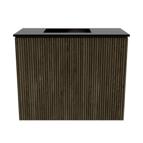Mondiaz JOYA 50cm meuble de toilette - couleur Shadow - Vasque FAYE position Gauche Sans trou de robinet couleur Urban SW1421478