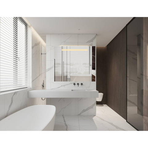 Adema Squared 2.0 Miroir salle de bains 100x70cm avec éclairage LED supérieur avec interrupteur capteur SW647633