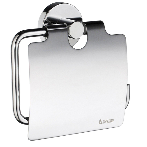 Smedbo Home Toiletrolhouder met klep rond chroom SHOWROOMMODEL SHOW26160