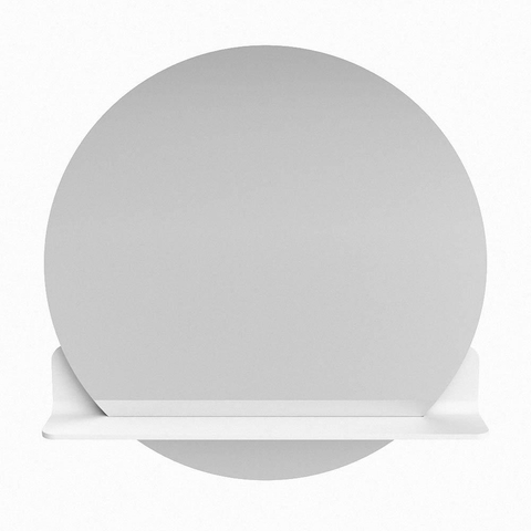 Mondiaz SPOT miroir – Ø 70 cm – avec tablette – Talc (blanc) SW1235467