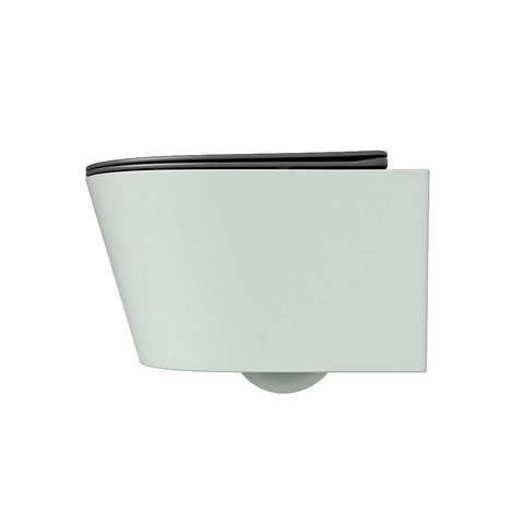 Mondiaz LAVIE WC suspendu – sans bride – 36 x 53 cm – avec abattant softclose – Greey (vert clair/gris), abattant Dark grey (gris) SW1208601
