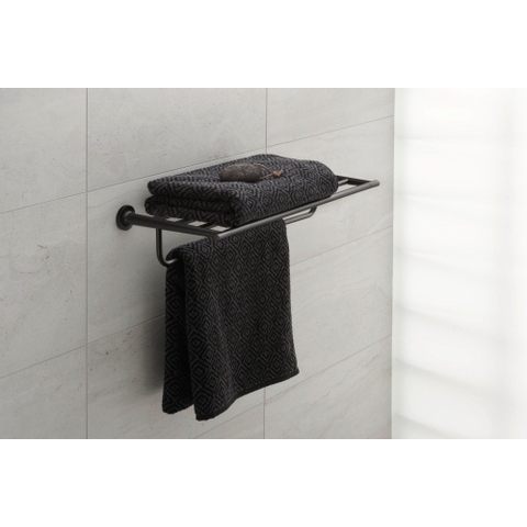 Duravit Starck T Handdoekhouder - 4 rijen - 61cm - mat zwart SW297093