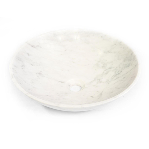 FugaFlow Efficiente Arredo Vasque à poser 42x42x13cm Rond pierre naturelle marbre SW1123198