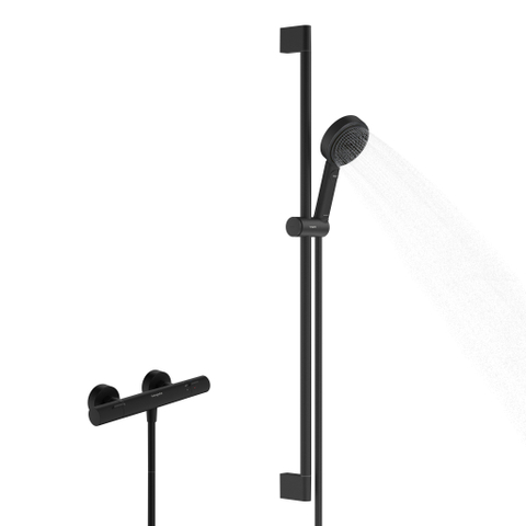 Hansgrohe Pulsify Select S doucheset - thermostatisch - glijstang 90cm - ecosmart - mat zwart SW1151853