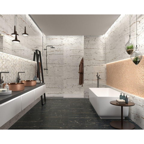Ceralto Fenera Mosaic Mozaïektegel - 29x30.5cm - hexagon - 8mm - Beige mat/glans SW798692