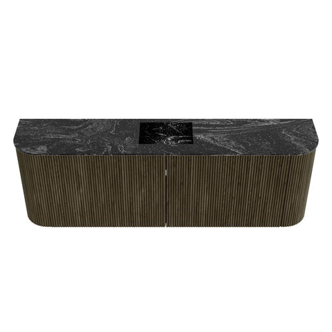 Mondiaz JOYA-DLUX 123.2cm toiletmeubel - ronding links en rechts kleur Shadow - Wastafel FAYE positie Midden Zonder kraangat kleur Lava. SW1422885