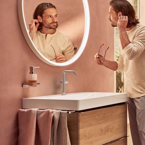 Hansgrohe Tecturis s Eengreeps wastafelkraan - 210 Fine - coolstart - met draaibare uitloop en PushOpen - afvoerplug - hoogglans chroom SW918673