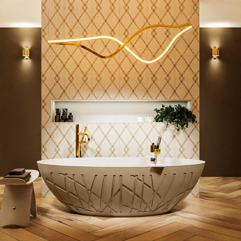 MONDIAZ ROCK Baignoire autoportante - 170x70cm - couleur Rosee / Rosee SW1015095