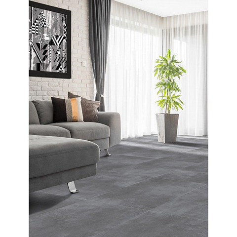 Terravito Davano carrelage mural et de sol - 80x80cm - Carré - 10mm - rectifié - effet béton - Loft Grey SW359633