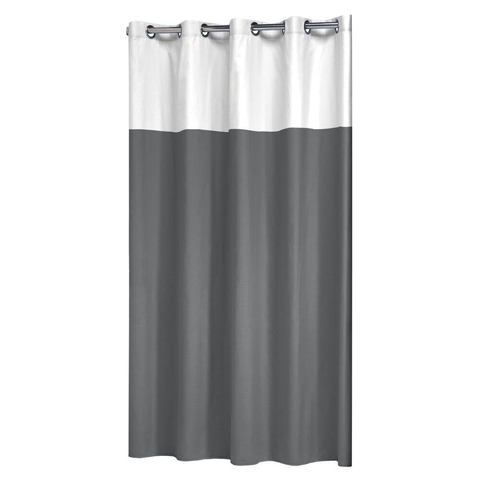 Sealskin Double Rideau de douche Polyester/Coton 180x200 cm Gris SW23148