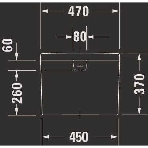 Duravit Starck 3 Reservoir - 470x370x200mm - dualflush inc/binnenw - wit 0290476