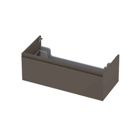 INK Wastafelonderkast - 100x45x35cm - 1 lade - greeploos - MDF lak - Mat taupe SW158037