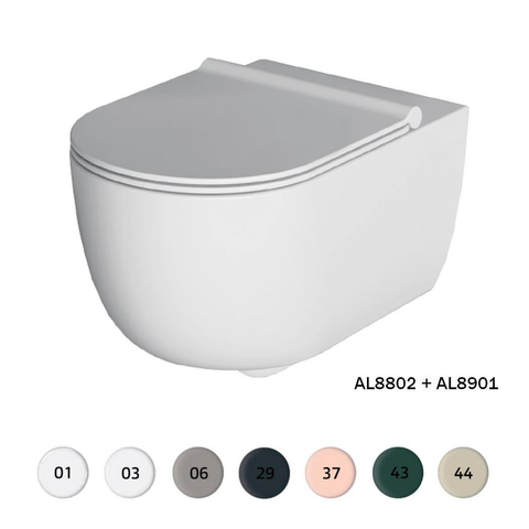Gio Compact rim free wandcloset excl. zitting, incl. montageset wit mat SW1001293
