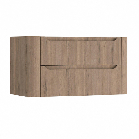 H&R Badmeubelen Juice Meuble sous lavabo - 100x45x50cm - coins arrondis - 2 tiroirs - poignée intégrée - charleston SW1489496