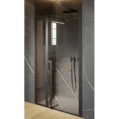 Riho Lucid porte de douche - 120x200cm - porte pivotante - 2 éléments - noir SW412240