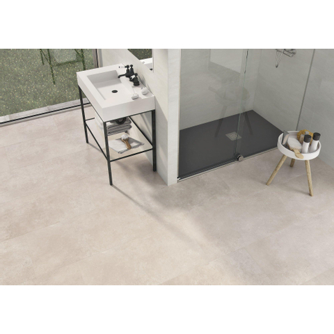 Terravito Velaro carreau mural - 5x60cm - Rectangulaire - 9mm - rectifié - effet béton - Glaciar SW159301