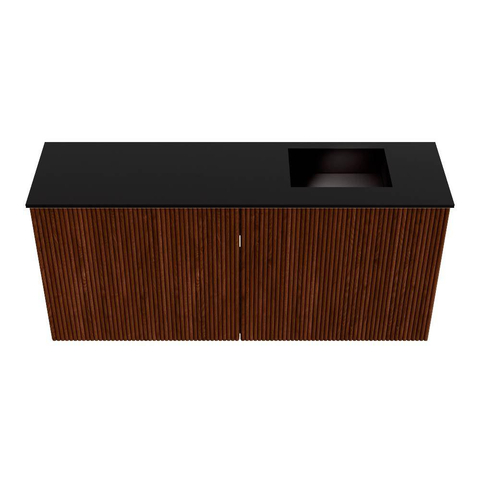 Mondiaz JOYA 90cm toiletmeubel - kleur Ruby - Wastafel FAYE positie Rechts 1 kraangat kleur Urban. SW1421810